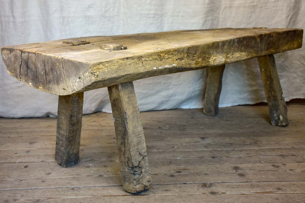 Primitive French coffee table - solid timber