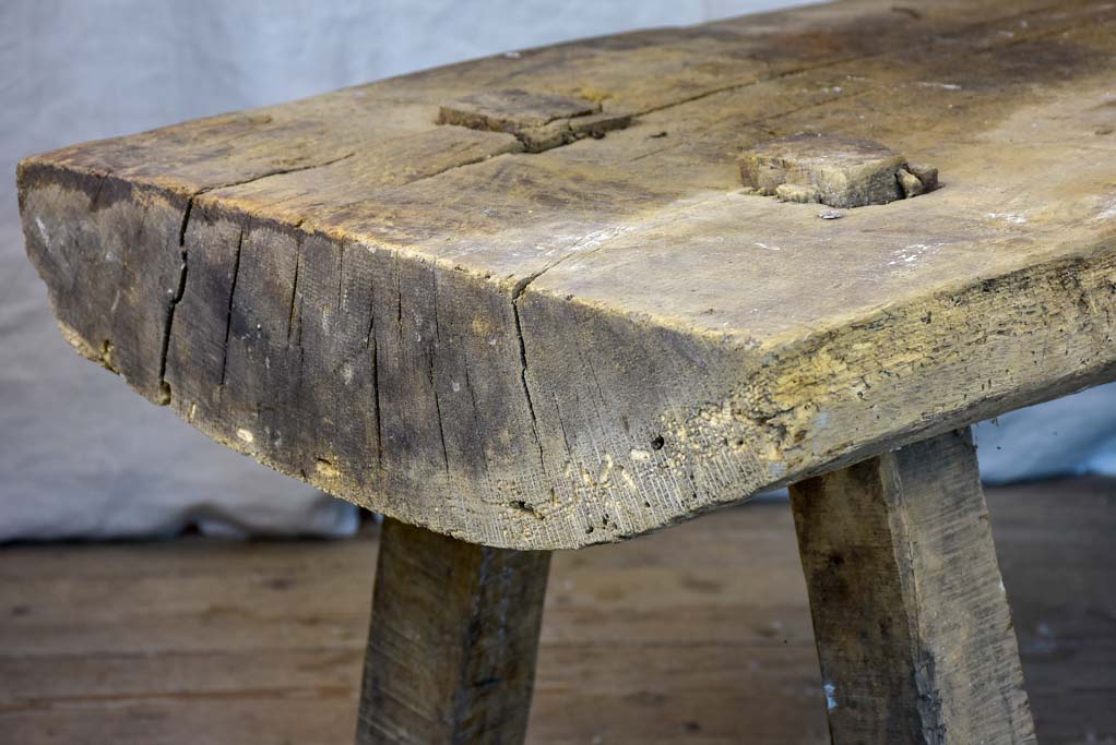 Primitive French coffee table - solid timber