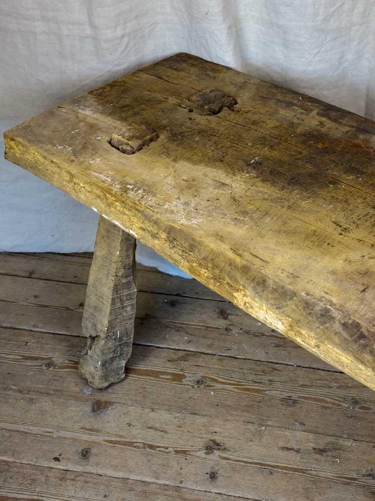 Primitive French coffee table - solid timber