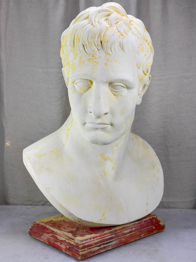 Very large French plaster bust - Augustus: first emperor of the Roman Empire 31½"