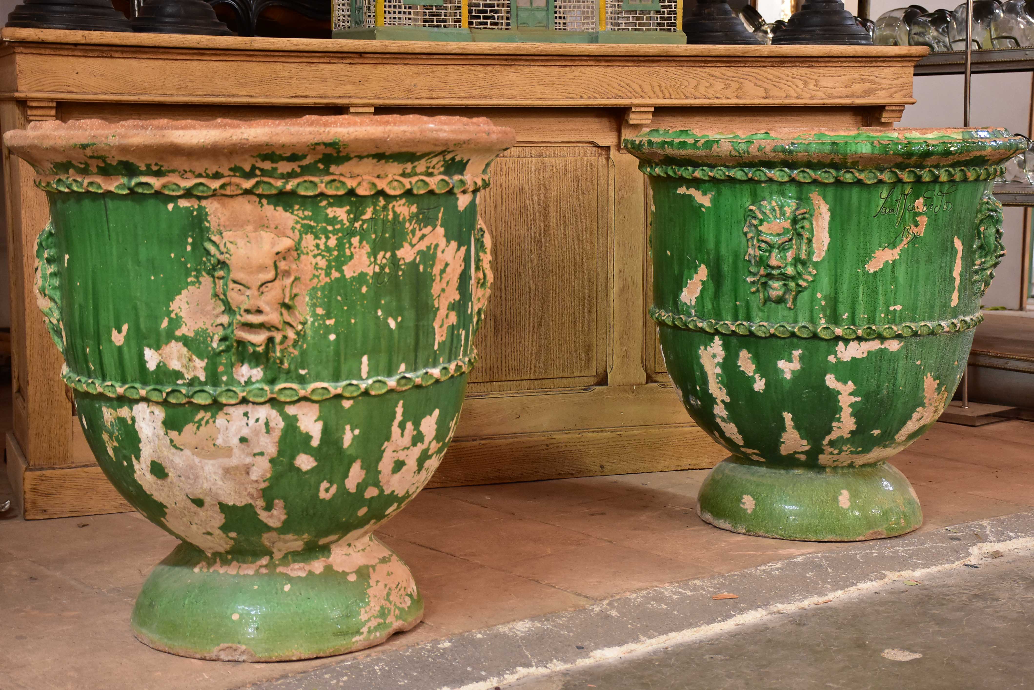 Two very large 19th century French garden pots