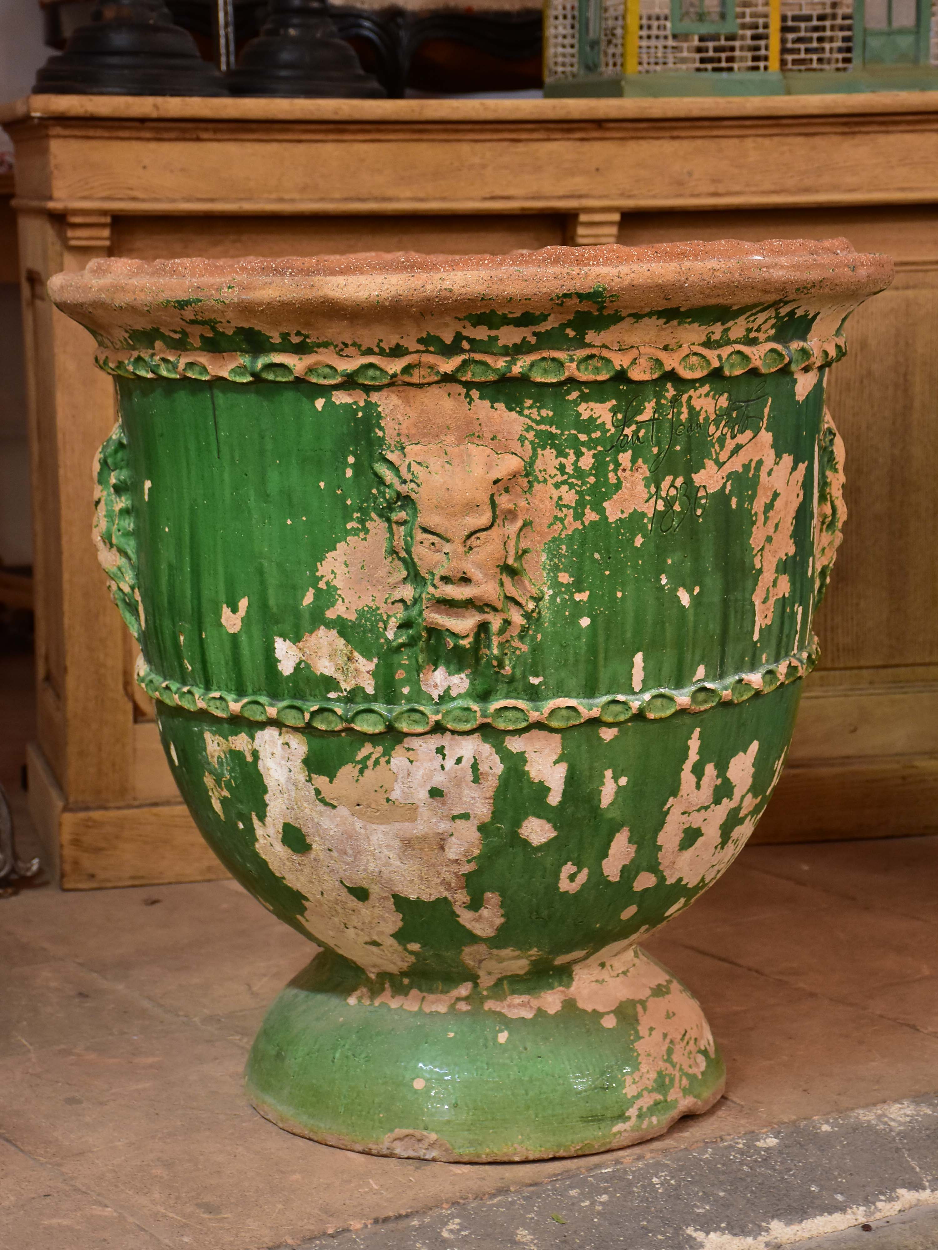 Two very large 19th century French garden pots