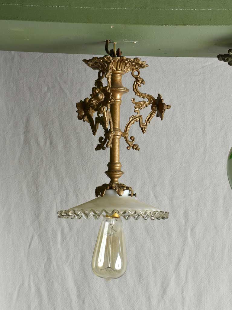 Antique French ceiling light fixture 11¾"