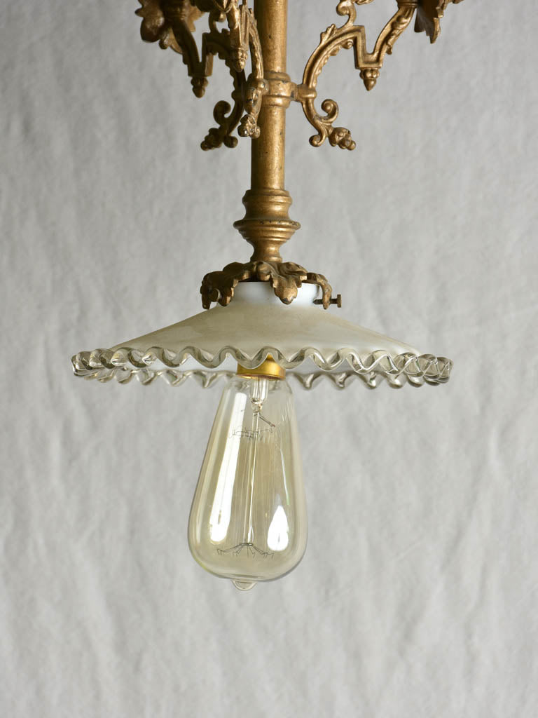 Antique French ceiling light fixture 11¾"