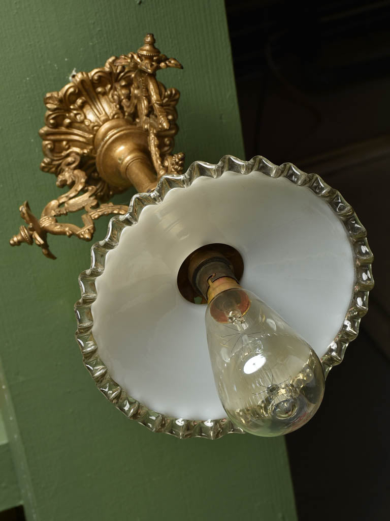 Antique French ceiling light fixture 11¾"