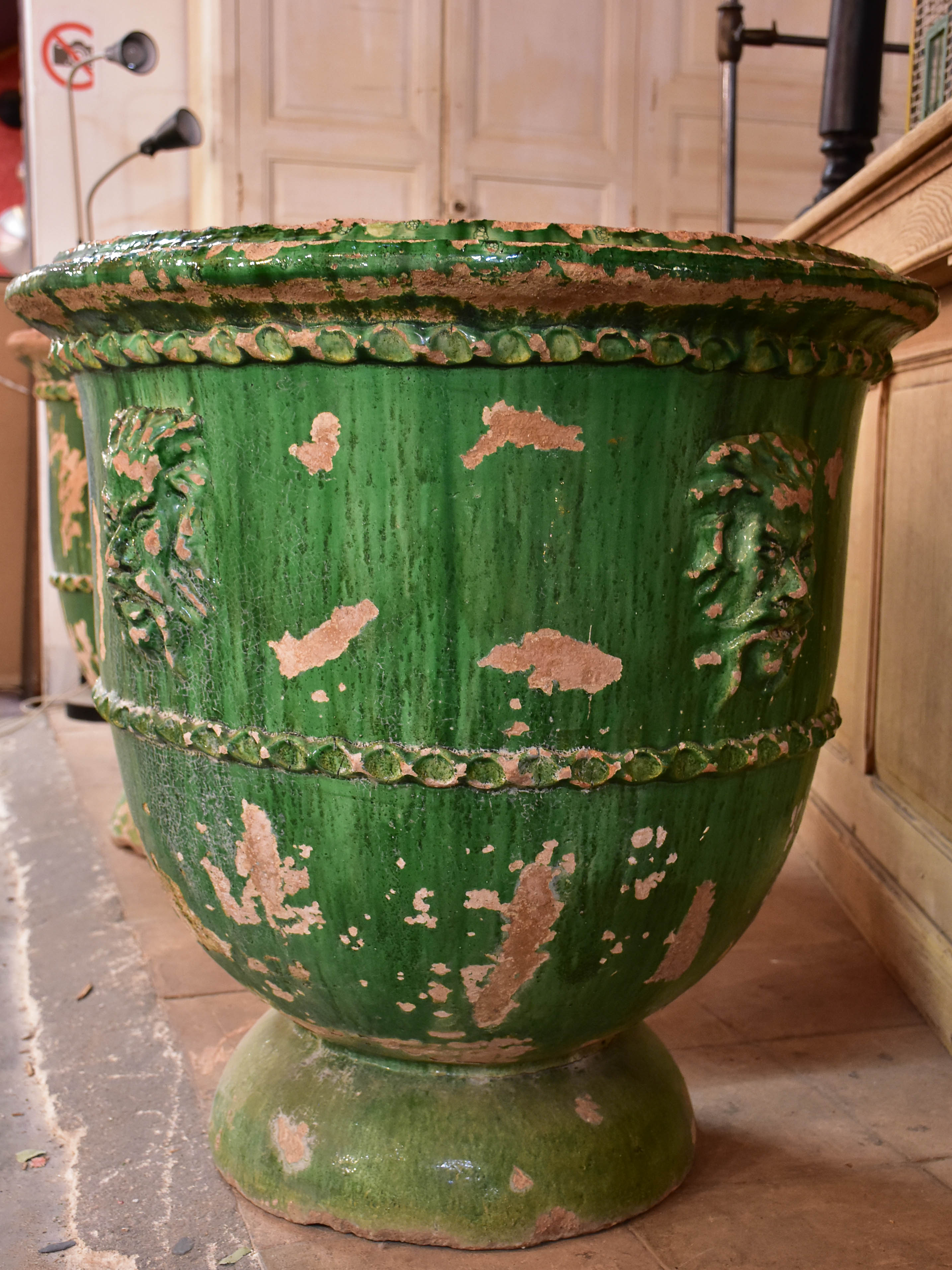 Two very large 19th century French garden pots