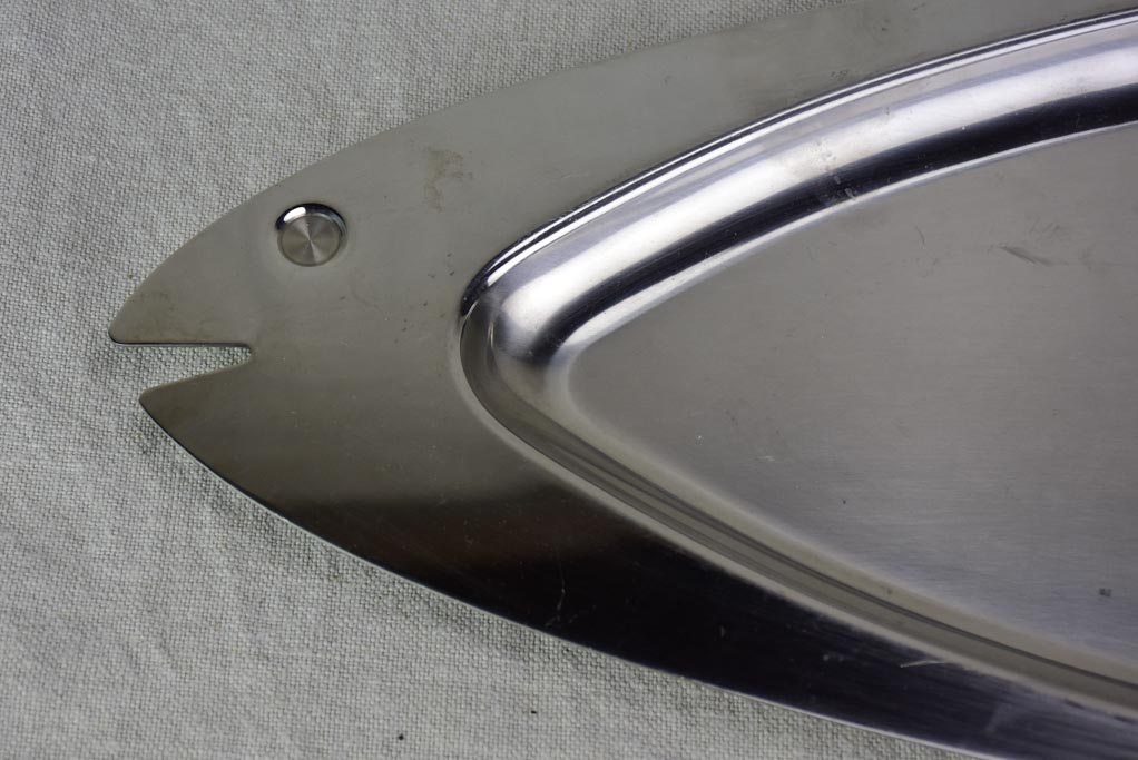 Vintage Italian fish platter - stainless steel 26"