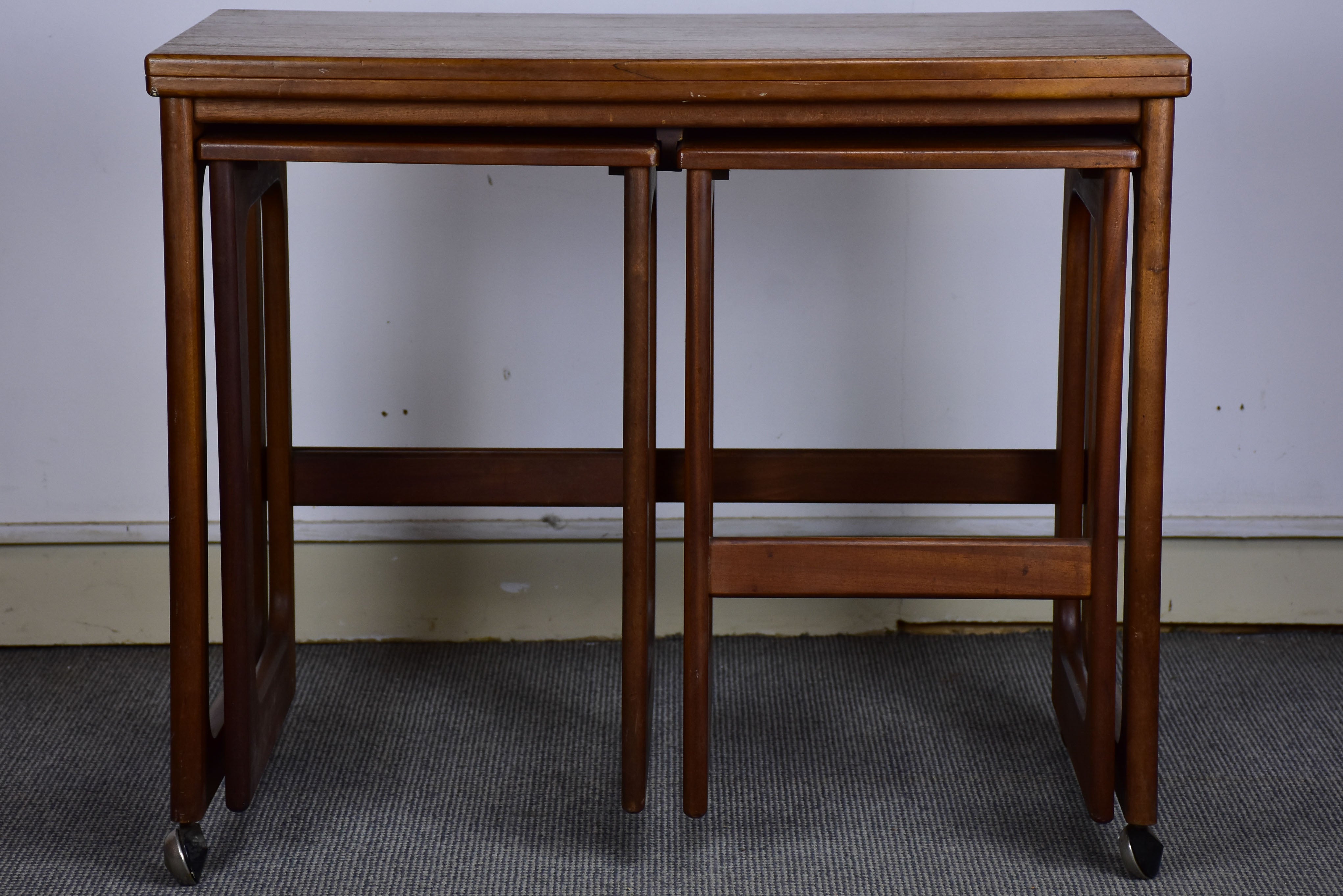 Vintage Scandinavian teak cocktail table set