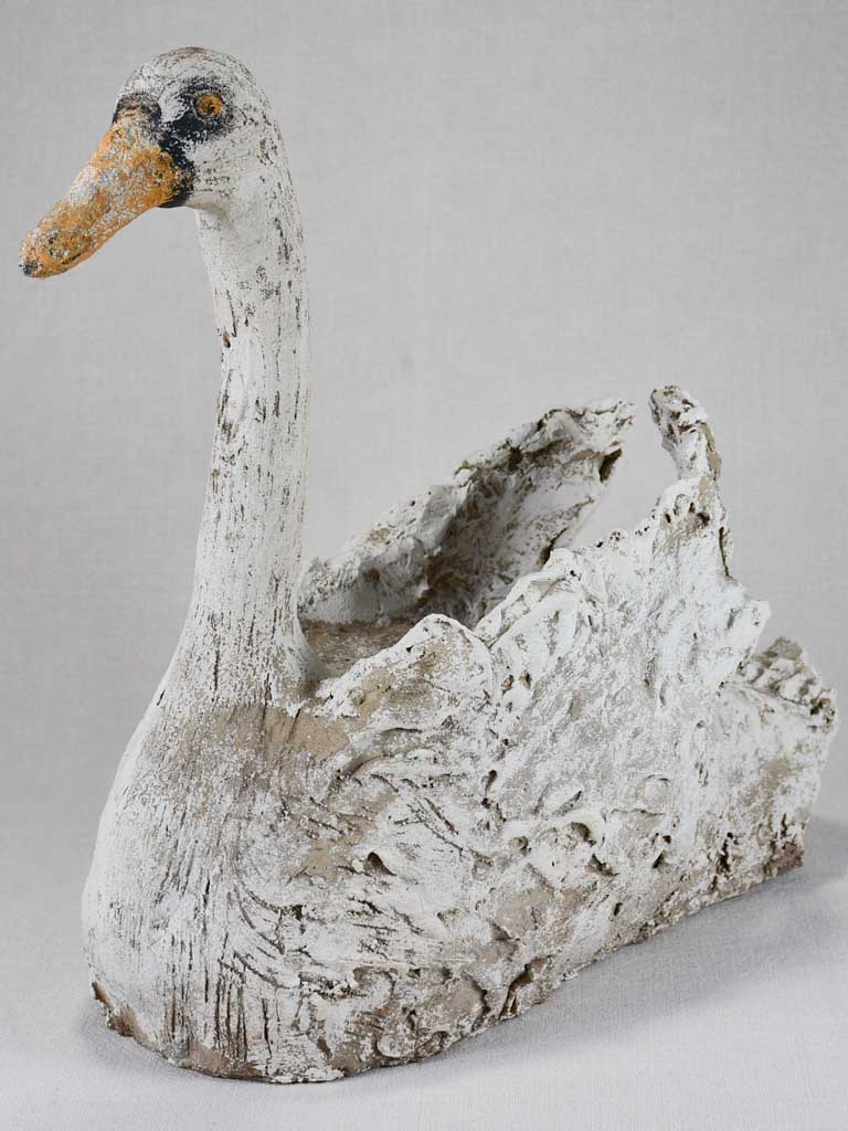 Vintage garden swan - cement 19¾"