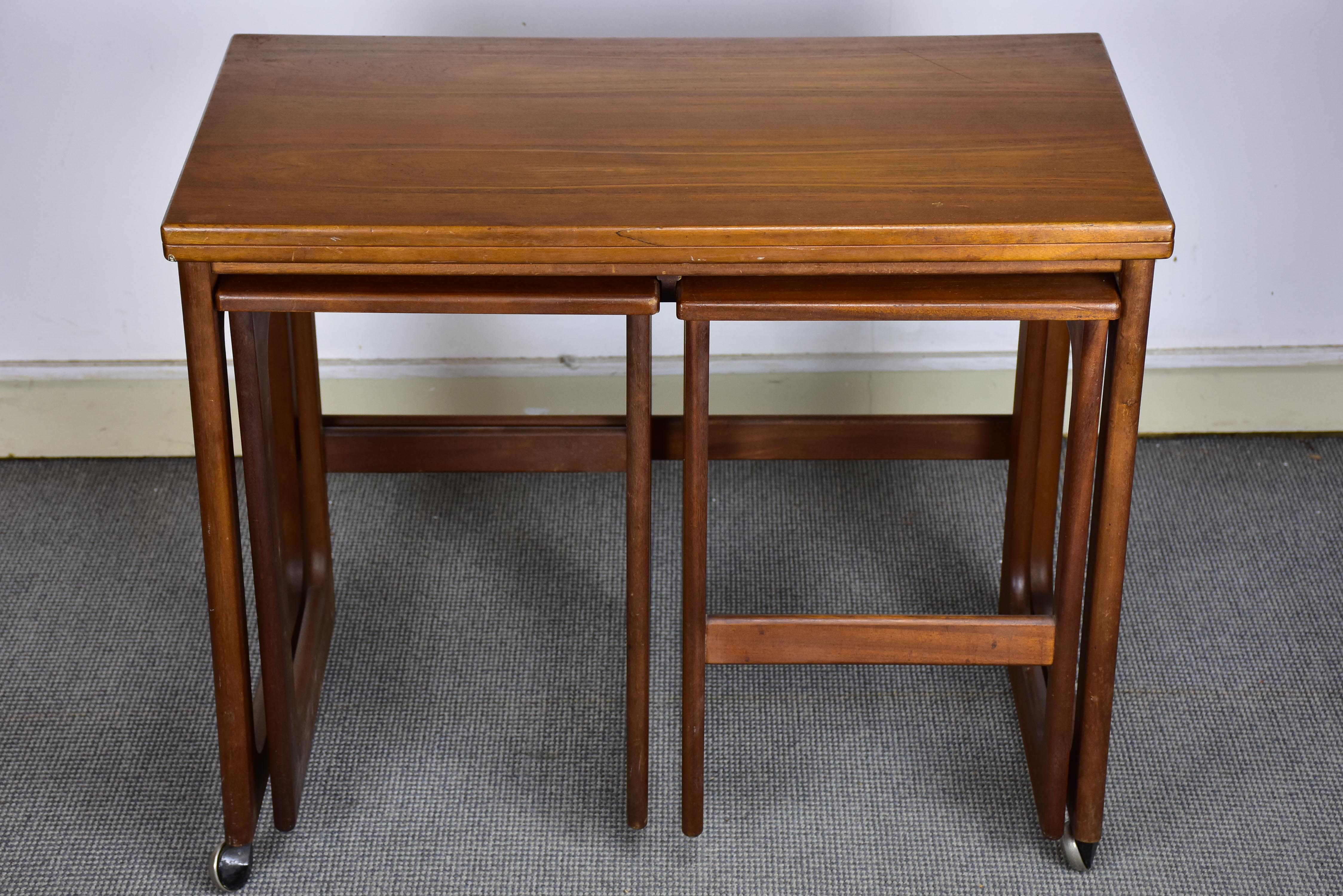 Vintage Scandinavian teak cocktail table set