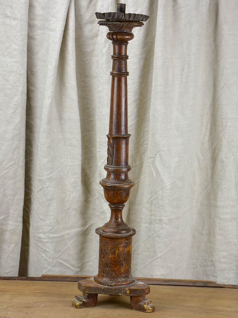 Large antique French church candlestick