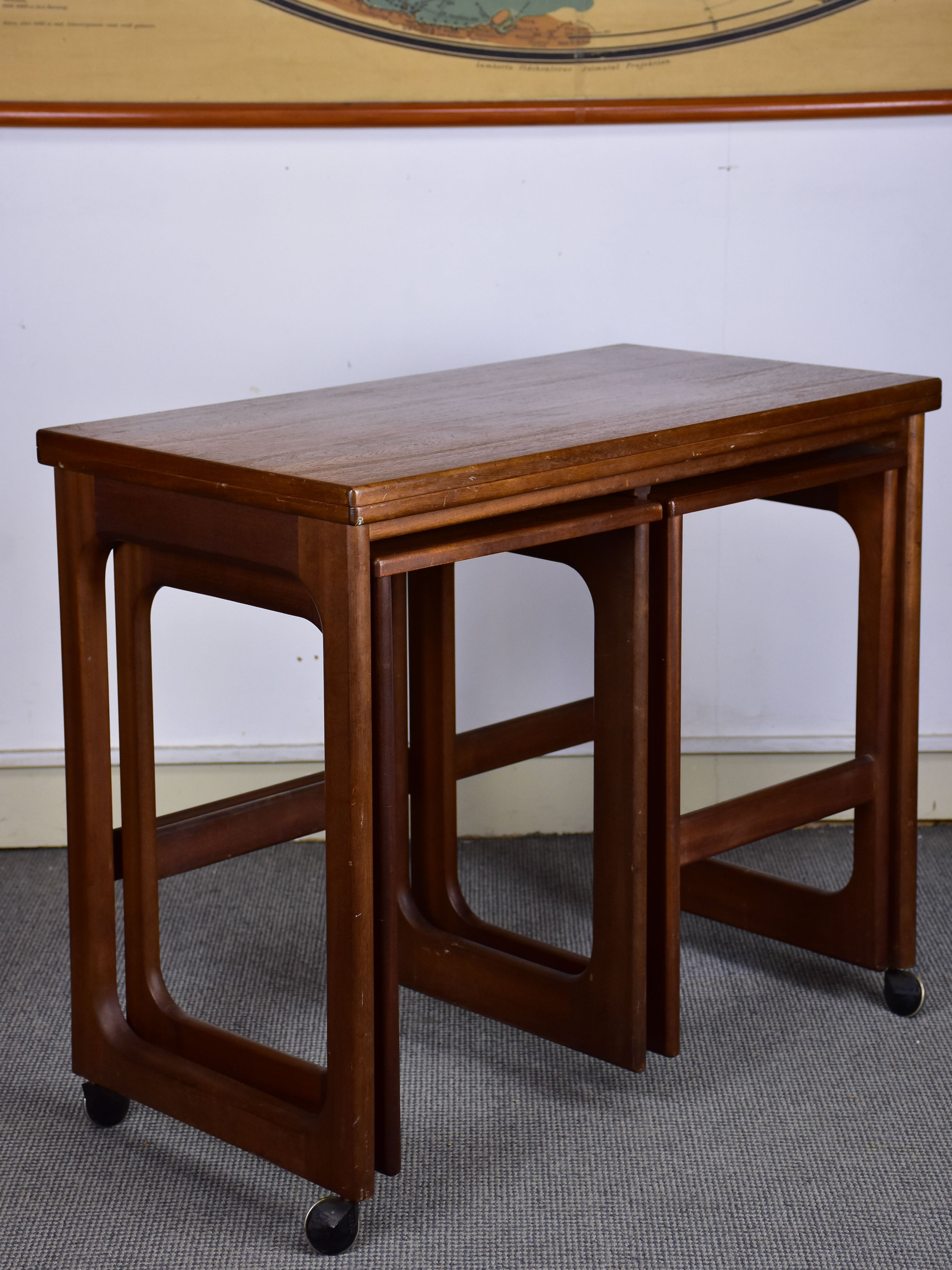 Vintage Scandinavian teak cocktail table set