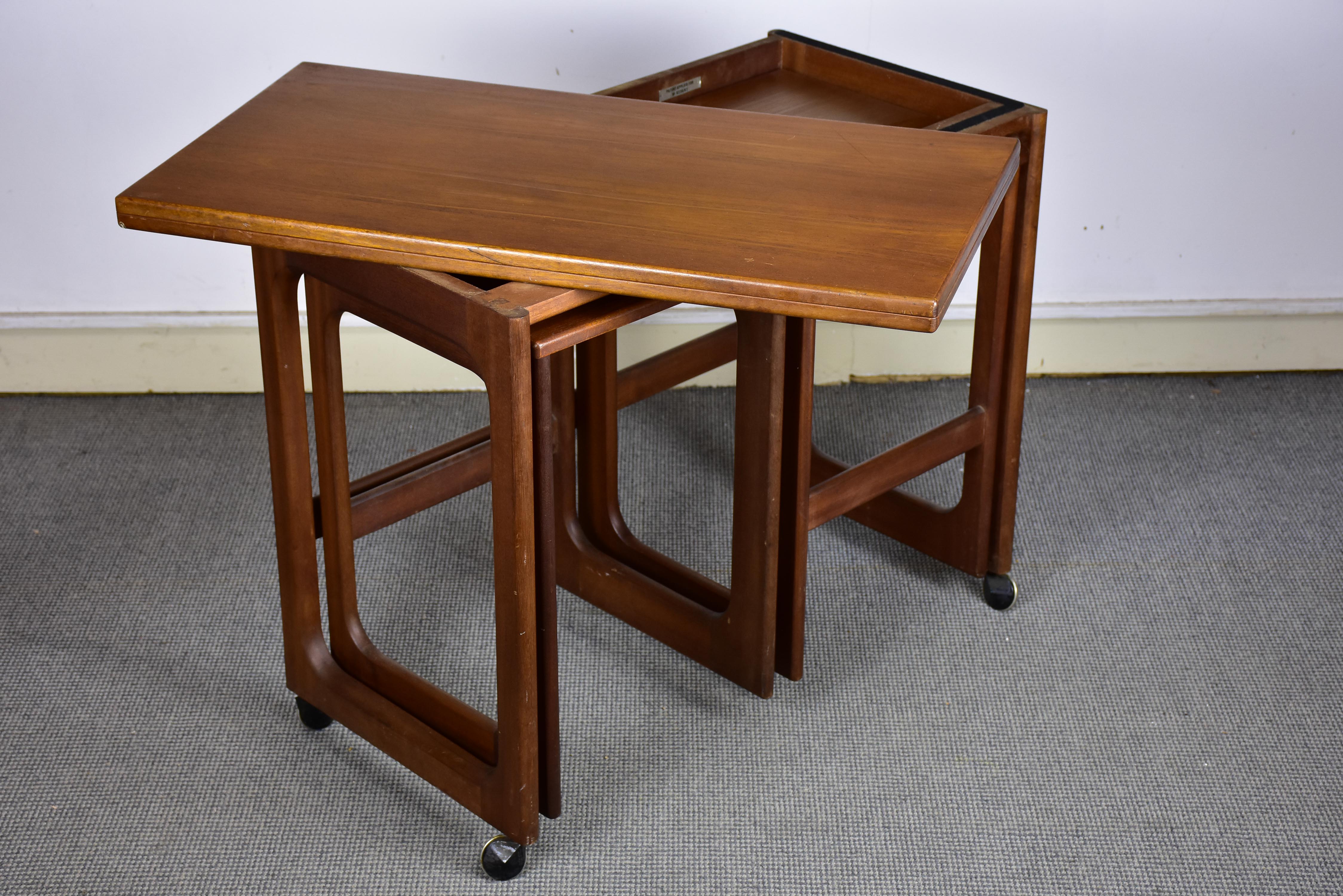 Vintage Scandinavian teak cocktail table set