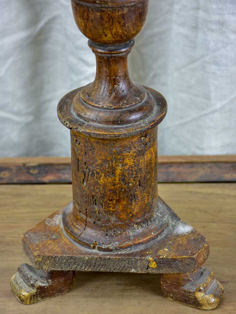 Large antique French church candlestick