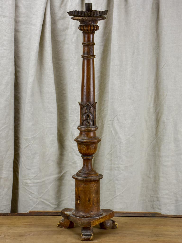 Large antique French church candlestick