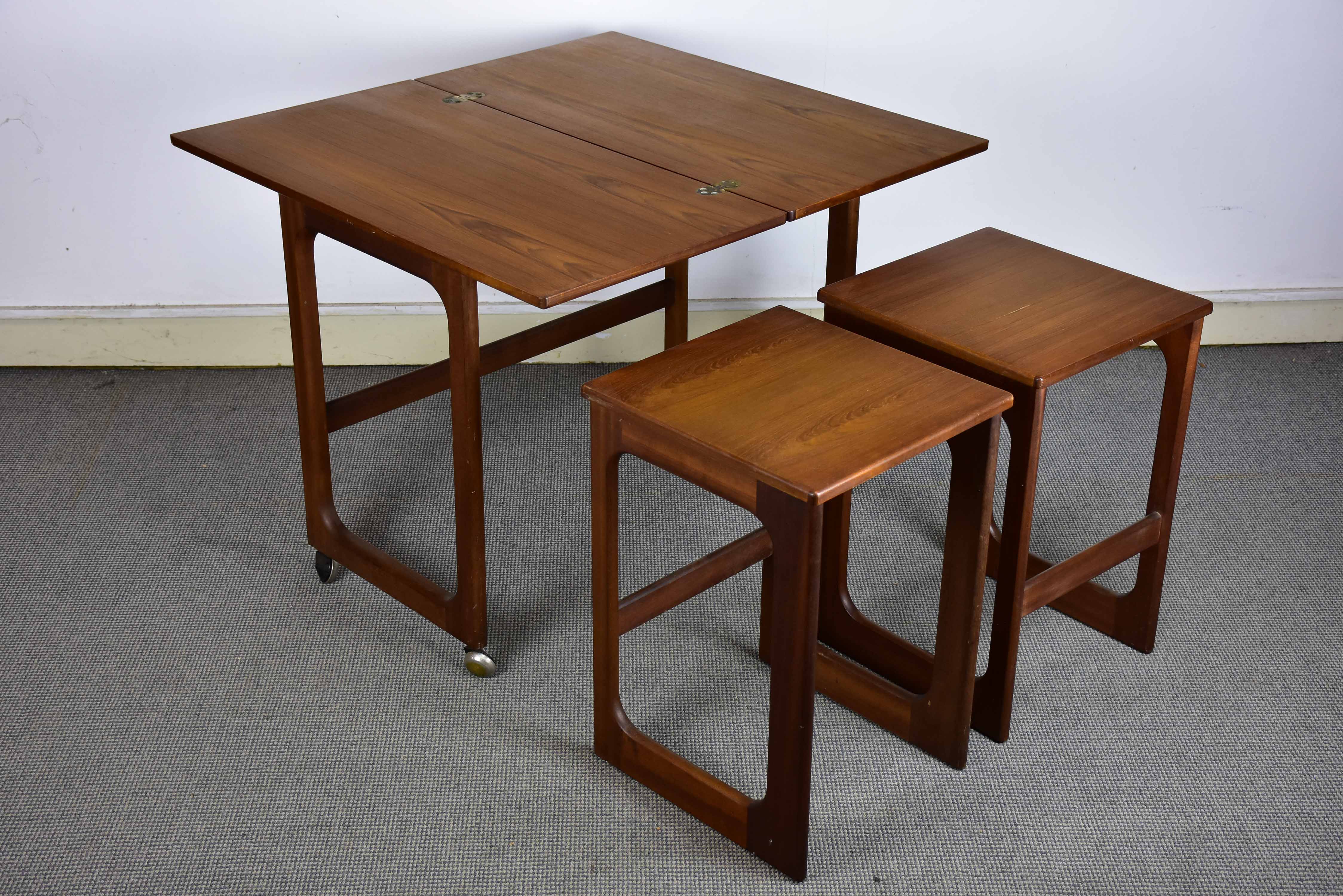 Vintage Scandinavian teak cocktail table set