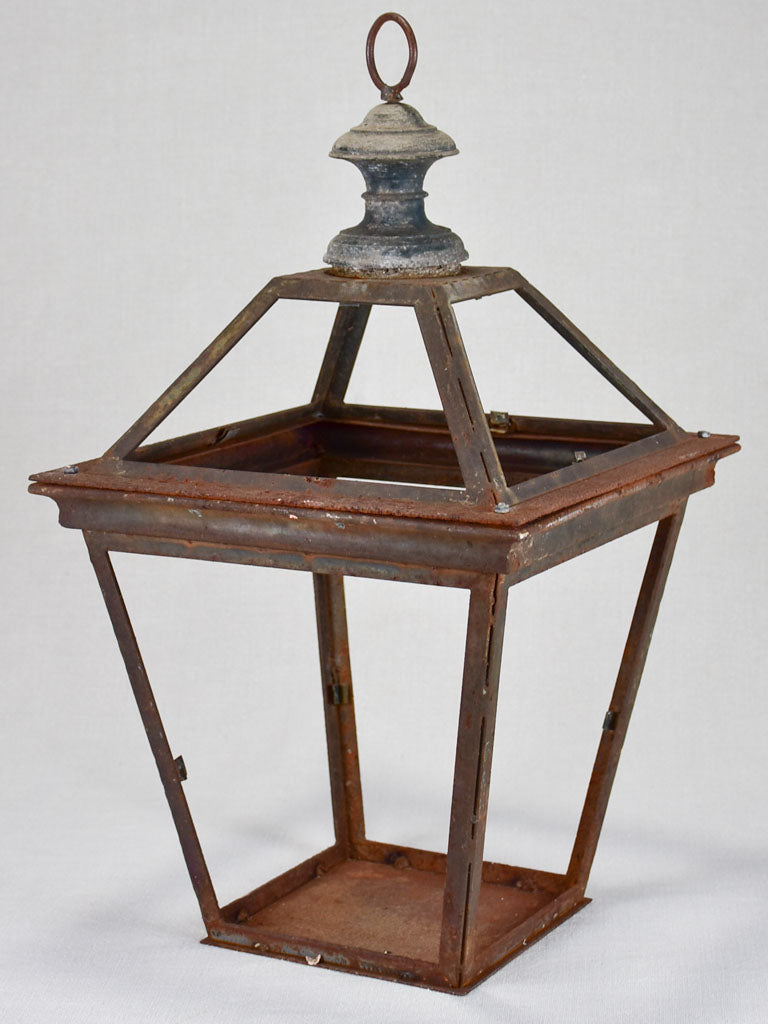 Rustic square antique lantern 21¾"