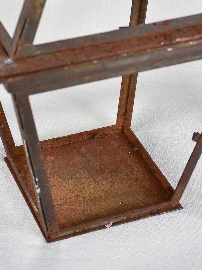 Rustic square antique lantern 21¾"