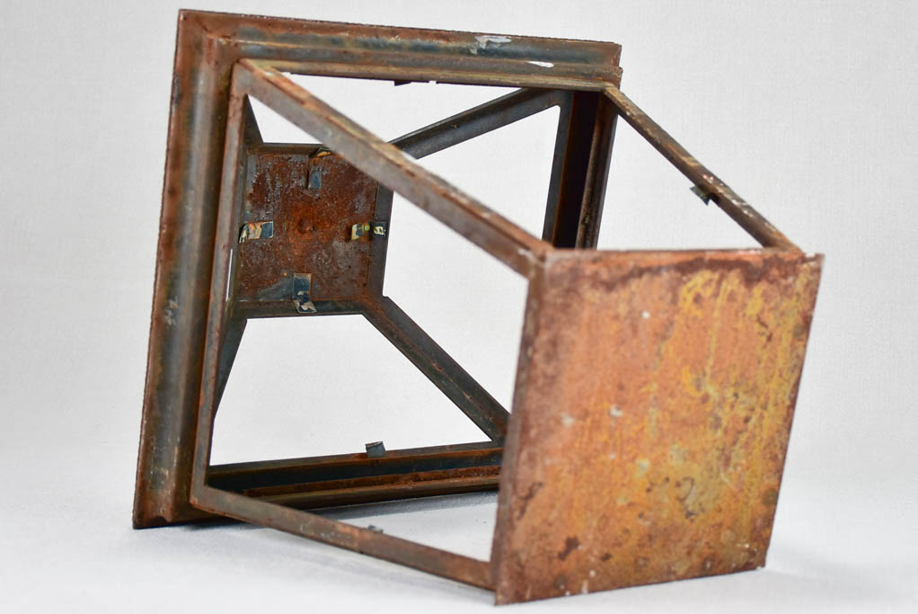 Rustic square antique lantern 21¾"