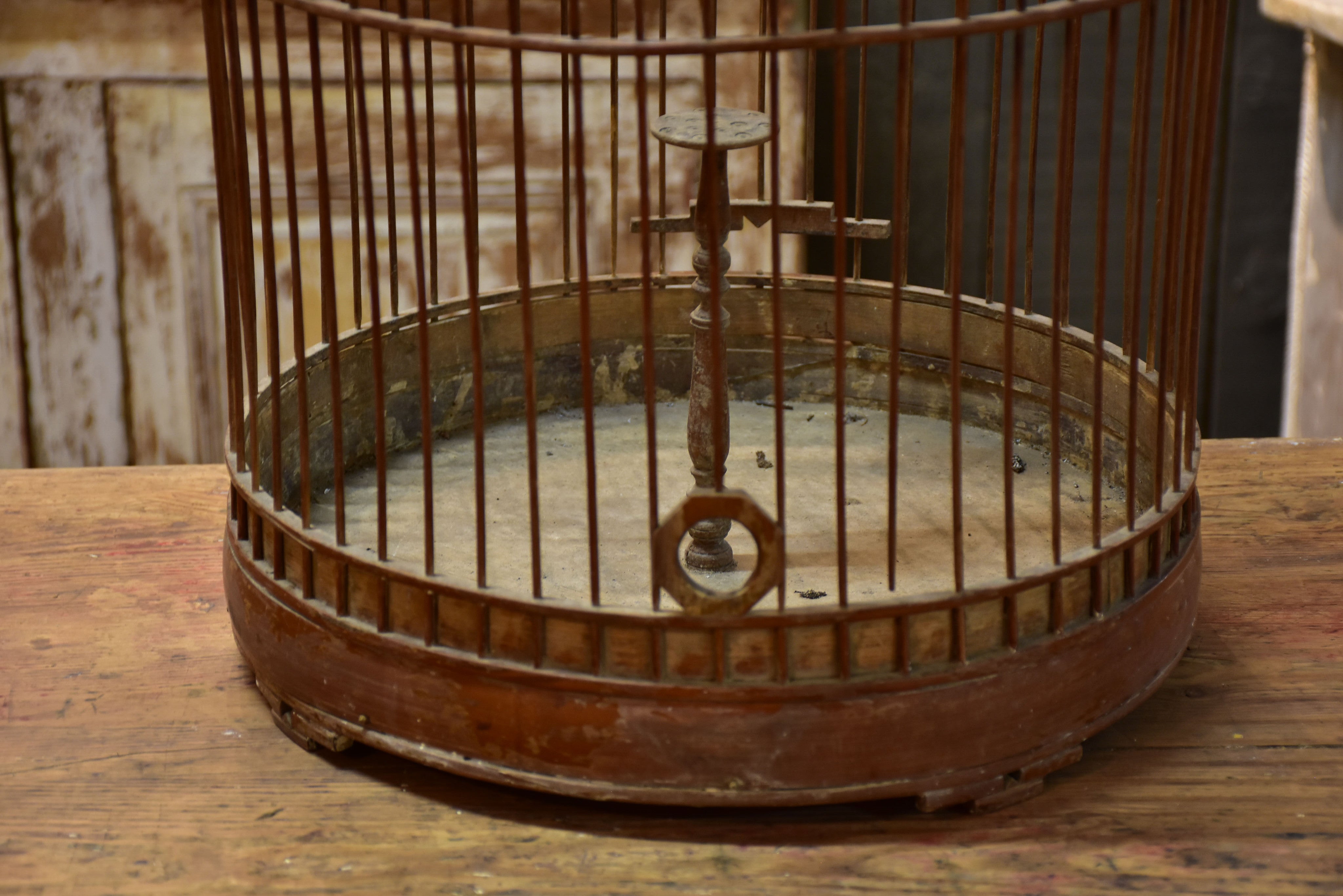 Vintage French birdcage with centre perch