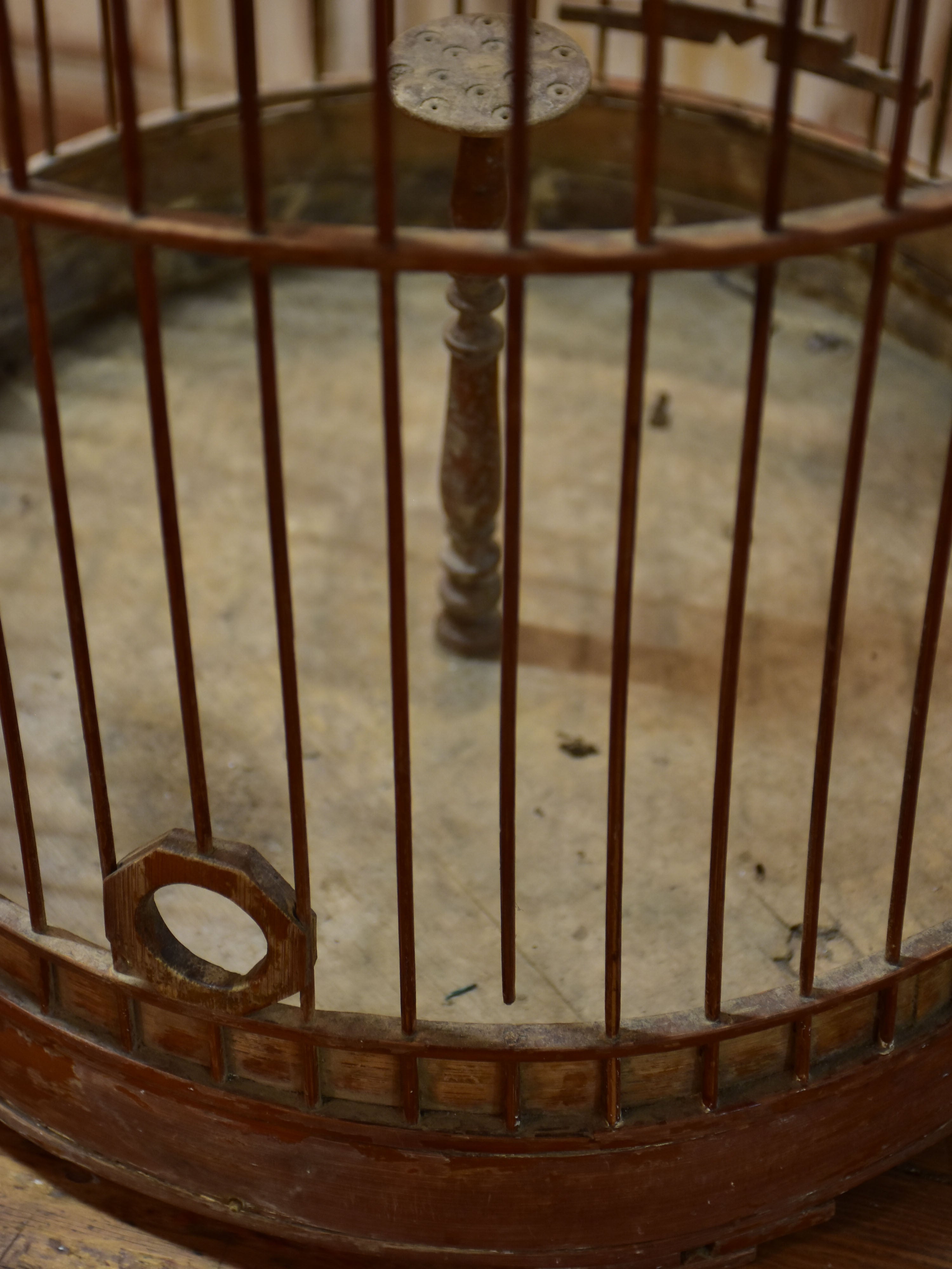 Vintage French birdcage with centre perch