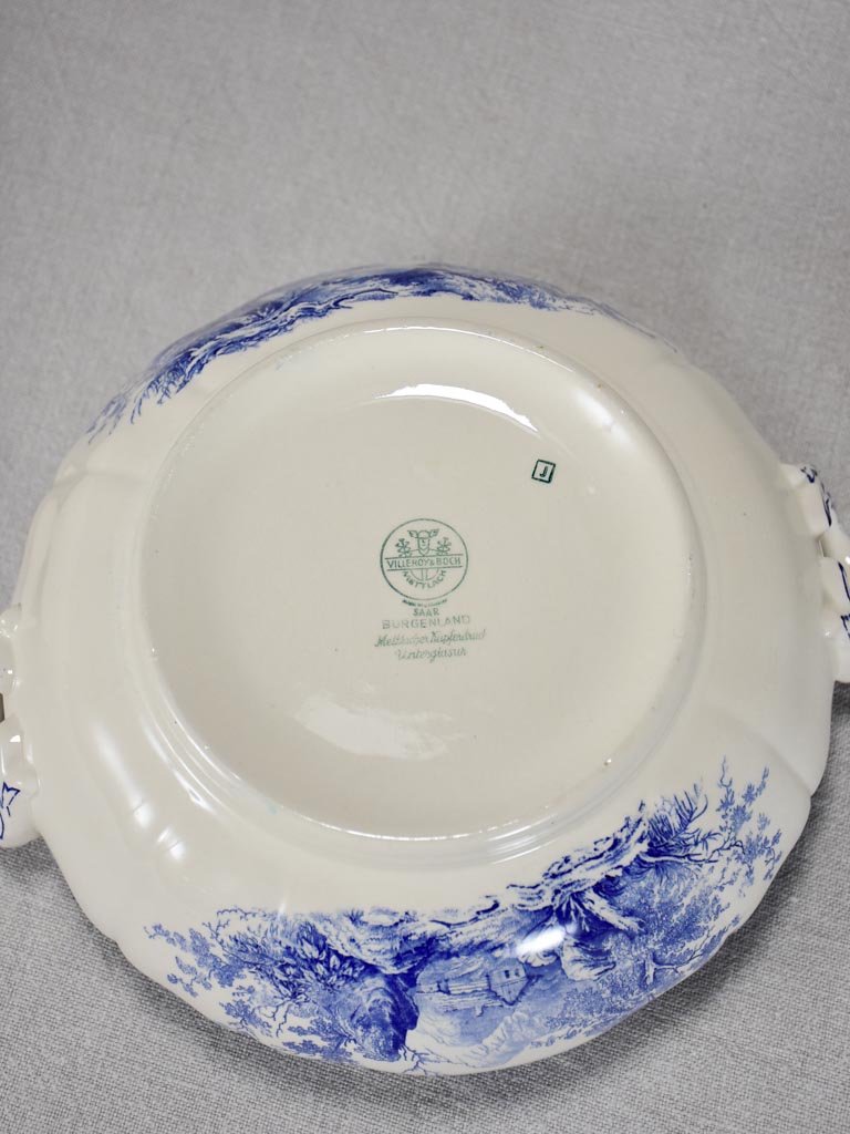 Vintage blue and white Villeroy and Boch soup tureen