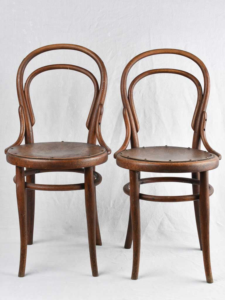 Pair of early 20th century bentwood bistro chairs