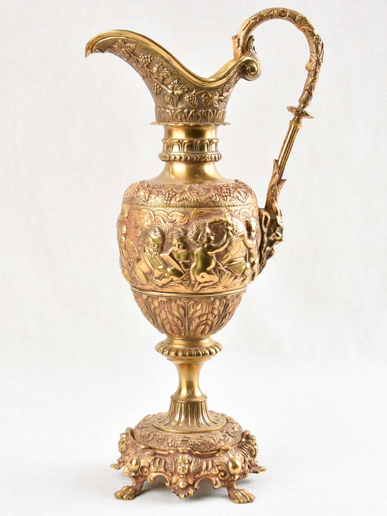 Antique gilt bronze pitcher 19¾"