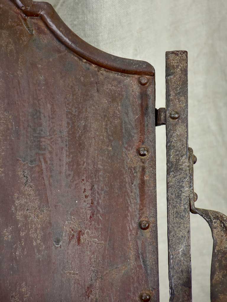 19th Century French metal armchair with riveted joints