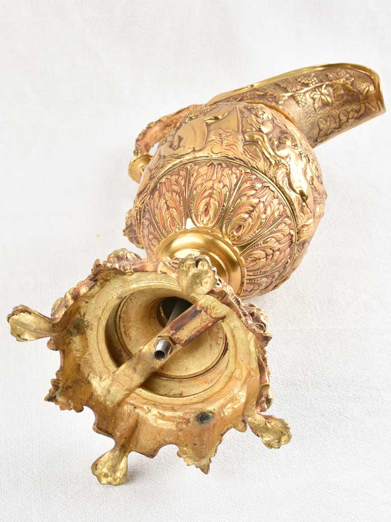 Antique gilt bronze pitcher 19¾"