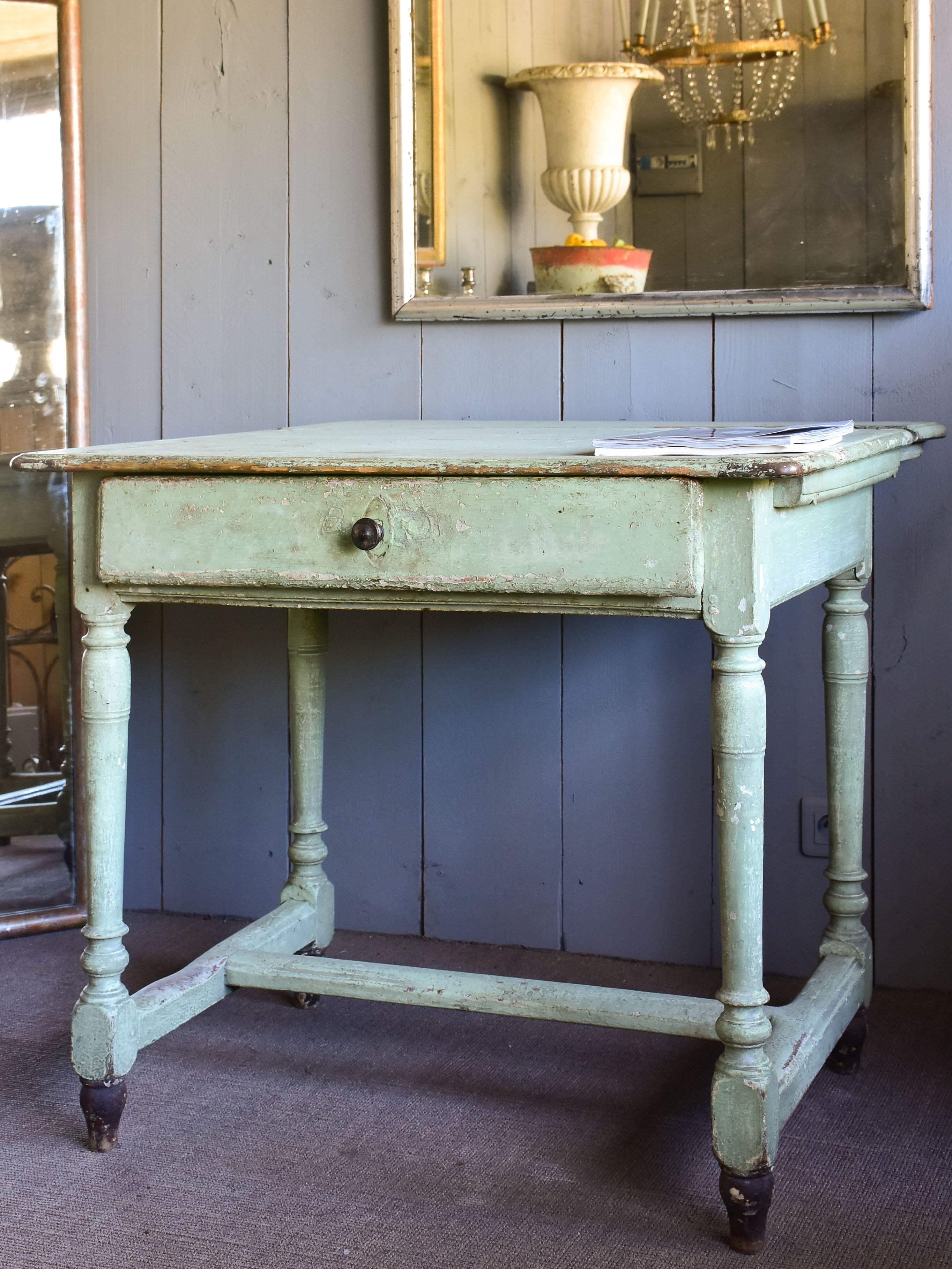 Rustic Italian square table from a servery