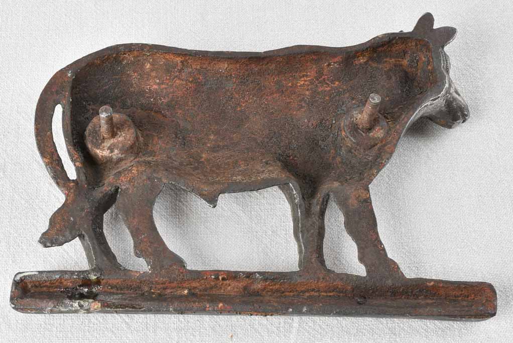 19th century nickel finish bull plaque 11½"