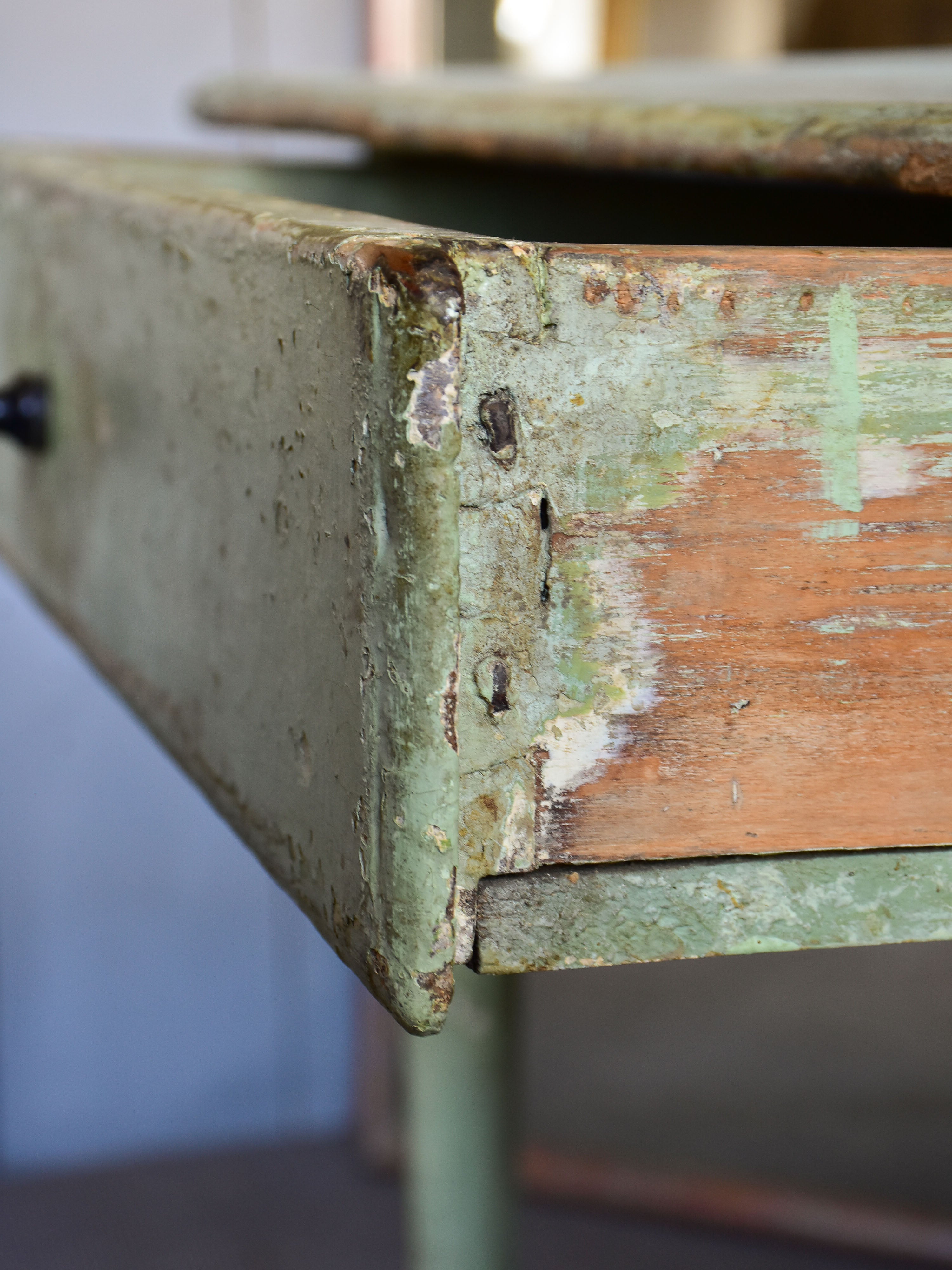 Rustic Italian square table from a servery