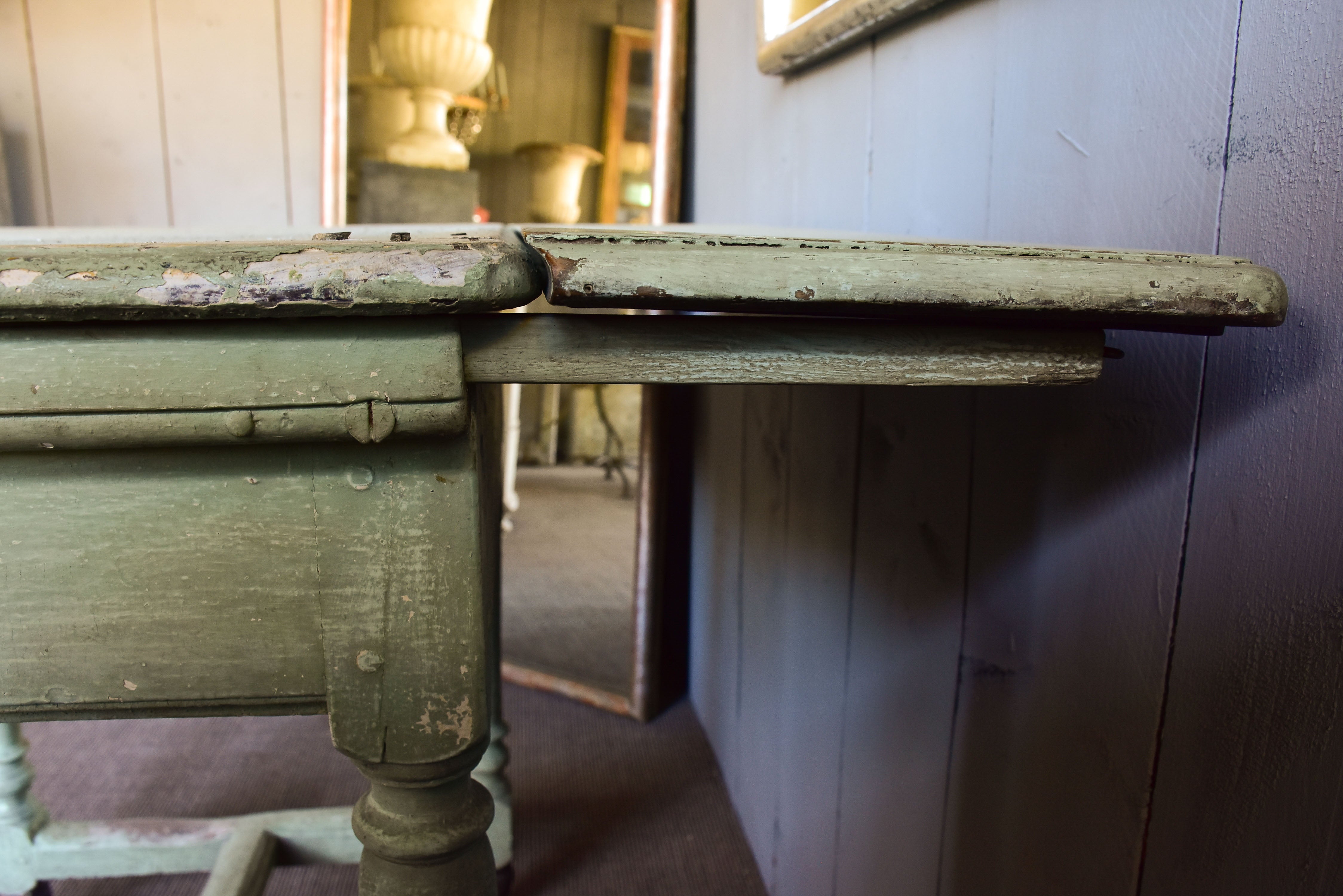 Rustic Italian square table from a servery