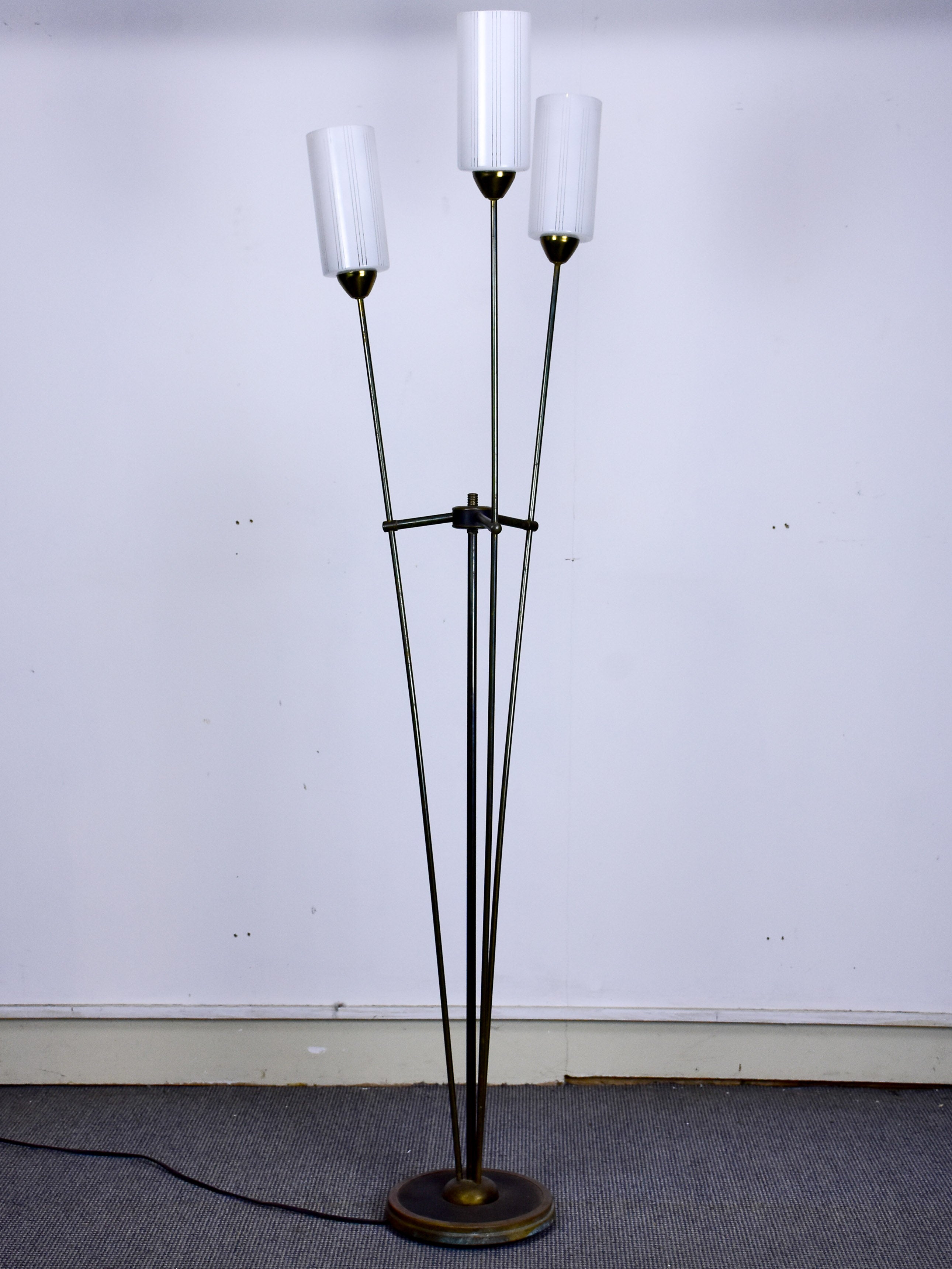 Mid-century floor lamp - three lights