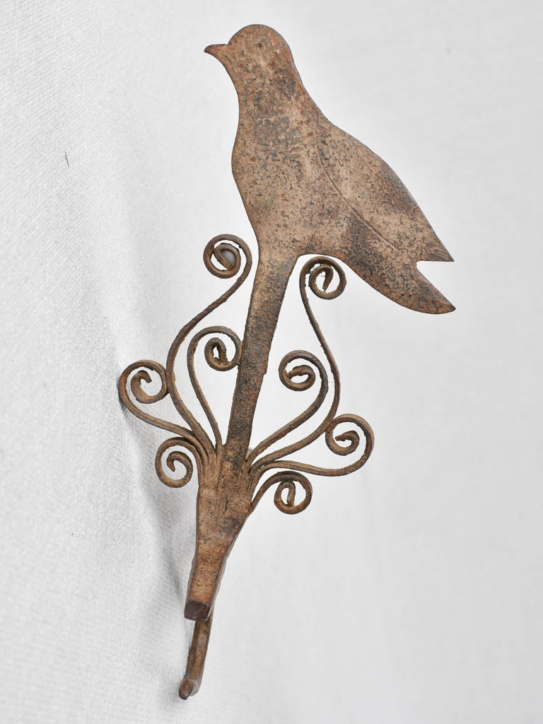 Bird and sanglier hooks - wrought iron 7"