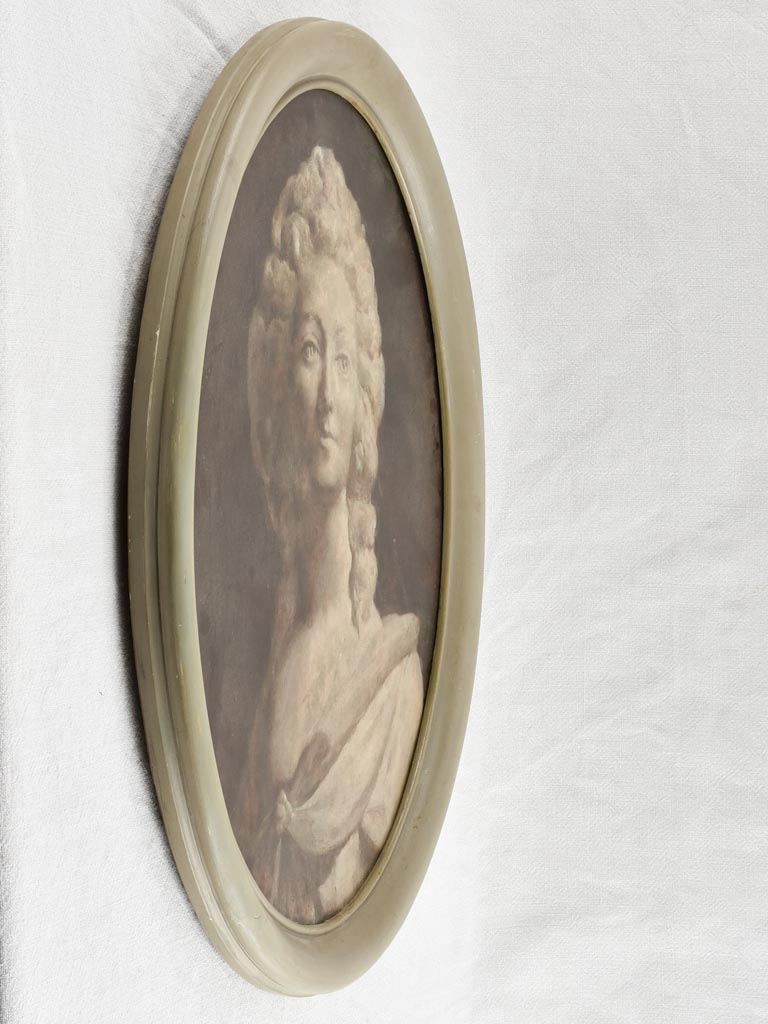 Pair of 19th century oval portraits 25½"