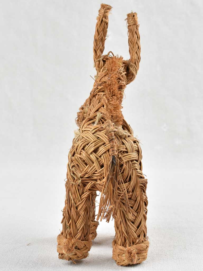 Nostalgic depiction of straw donkey