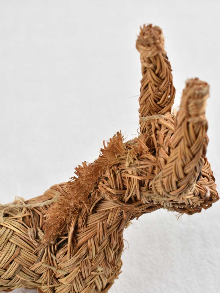 Spanish small straw donkey decoration