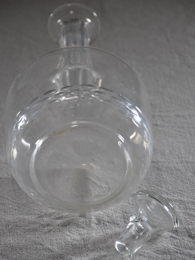 Vintage glass carafe with stopper