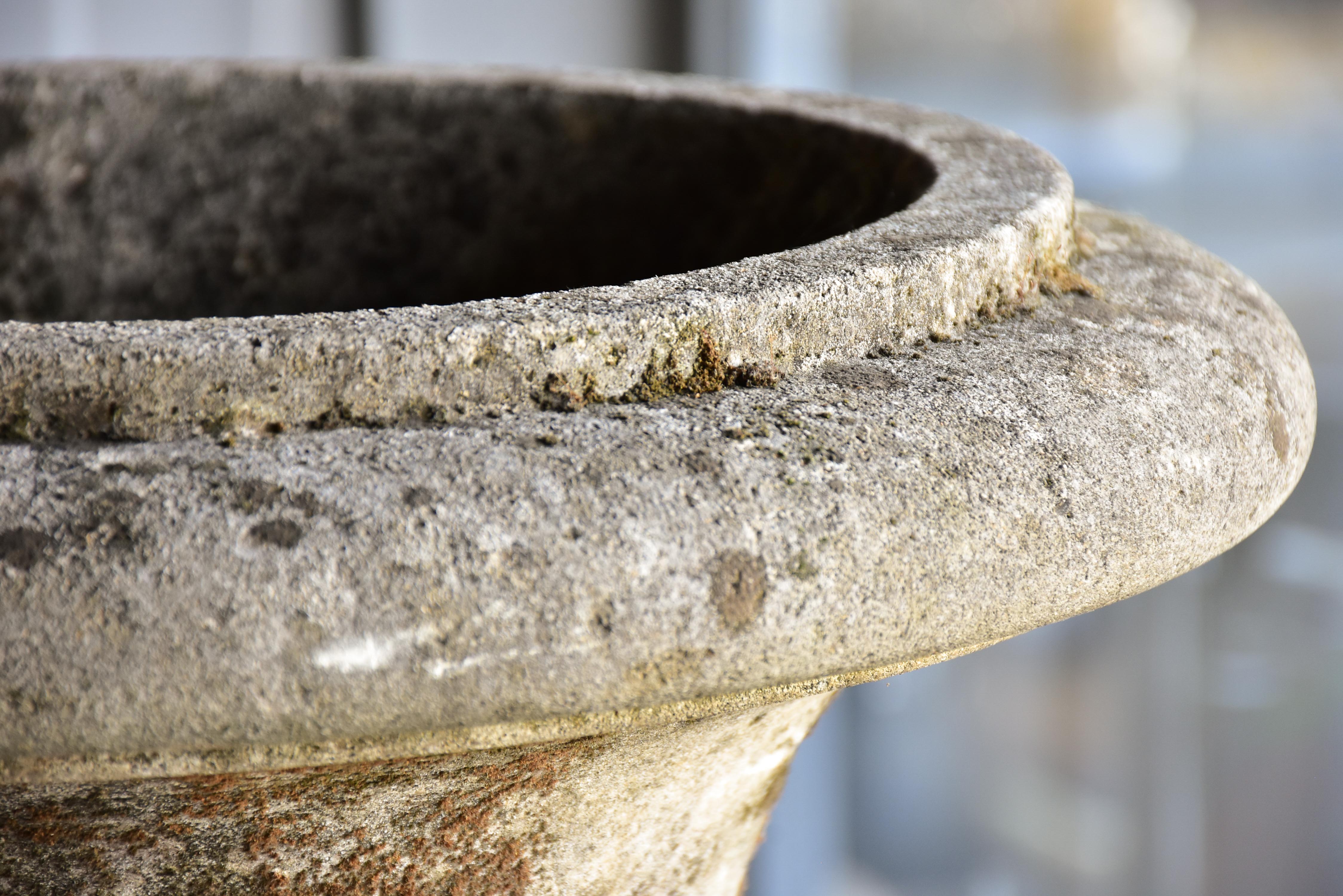 Pair of antique Italian stone garden urns