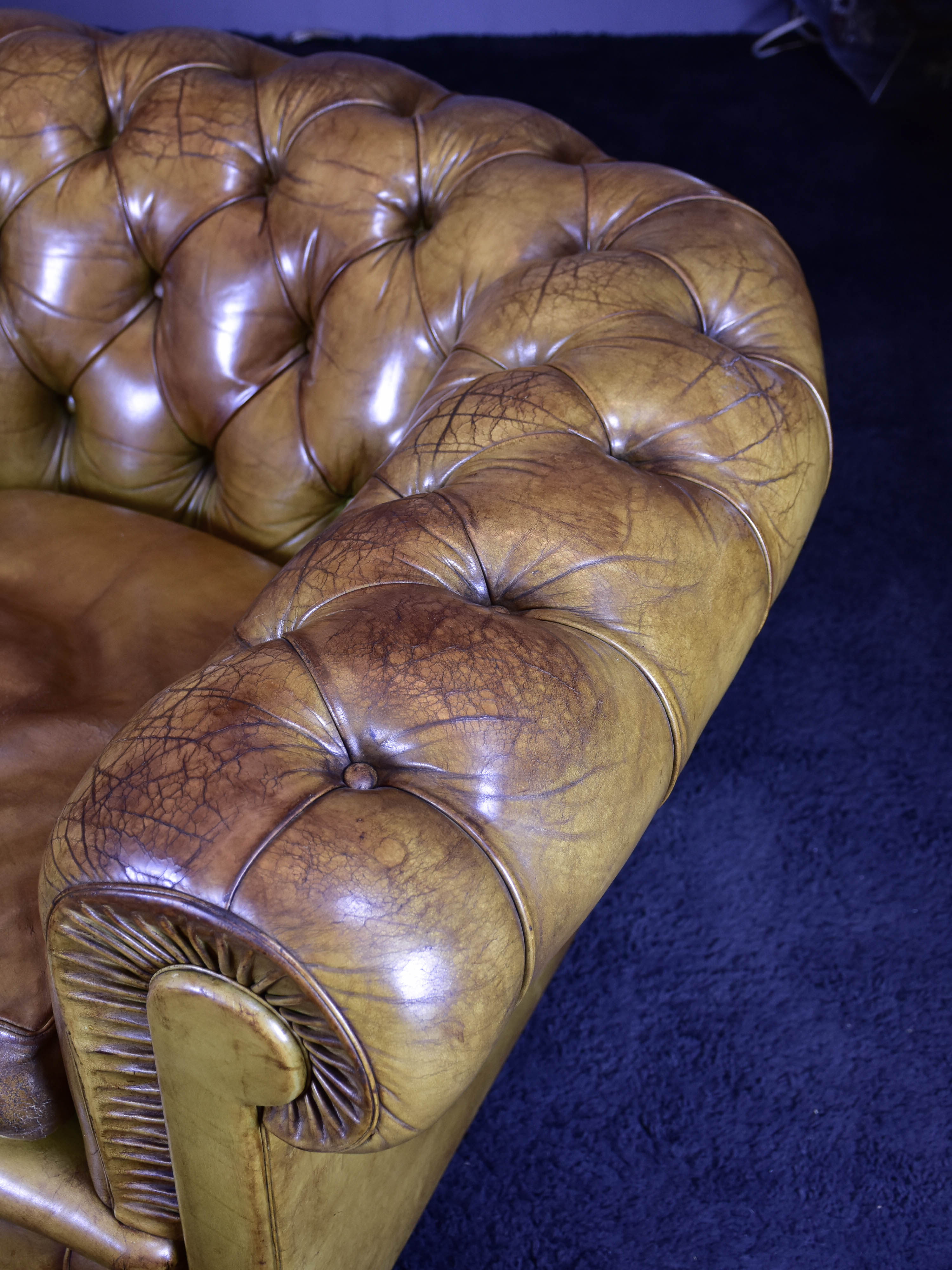 Vintage Italian Poltrona Frau Chesterfield sofa