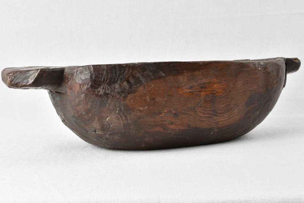 19th century primitive wooden bowl / cheese strainer