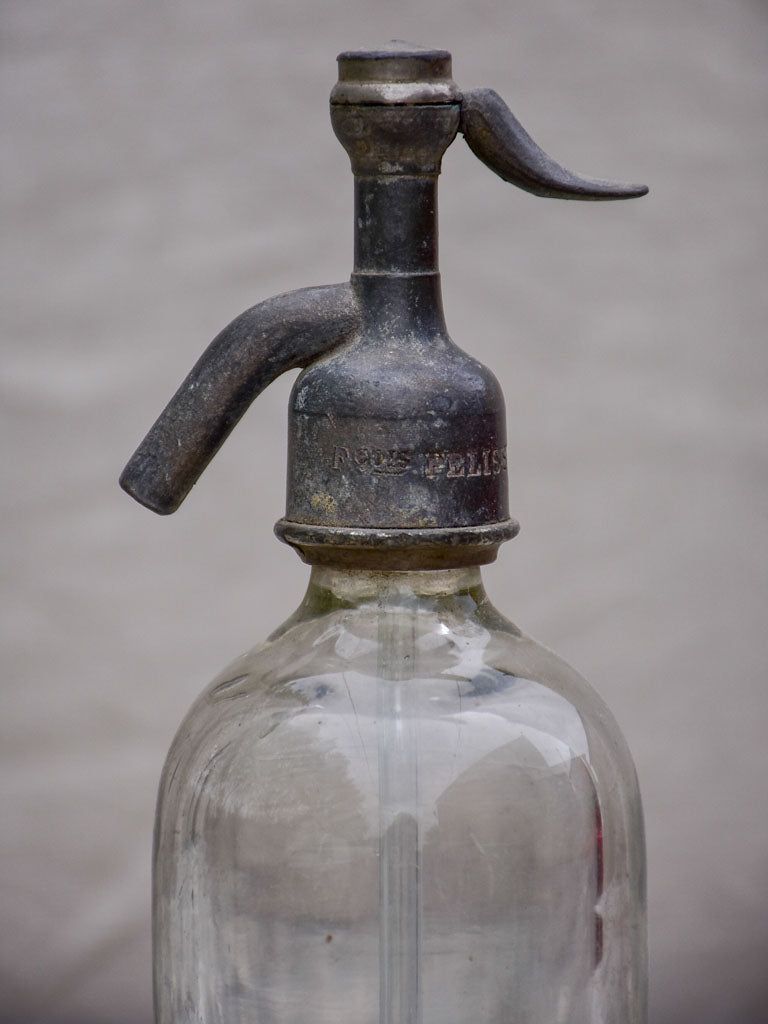 Half-size Seltzer bottle with clear glass