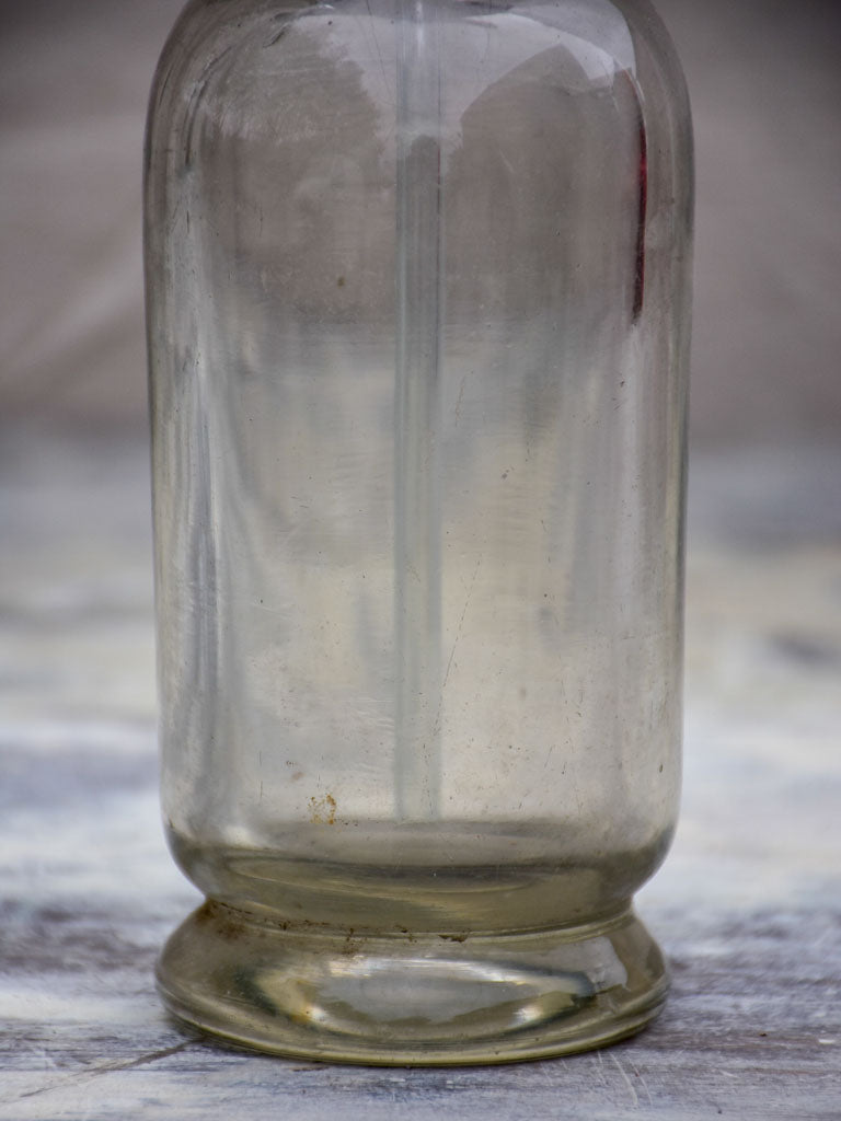 Half-size Seltzer bottle with clear glass