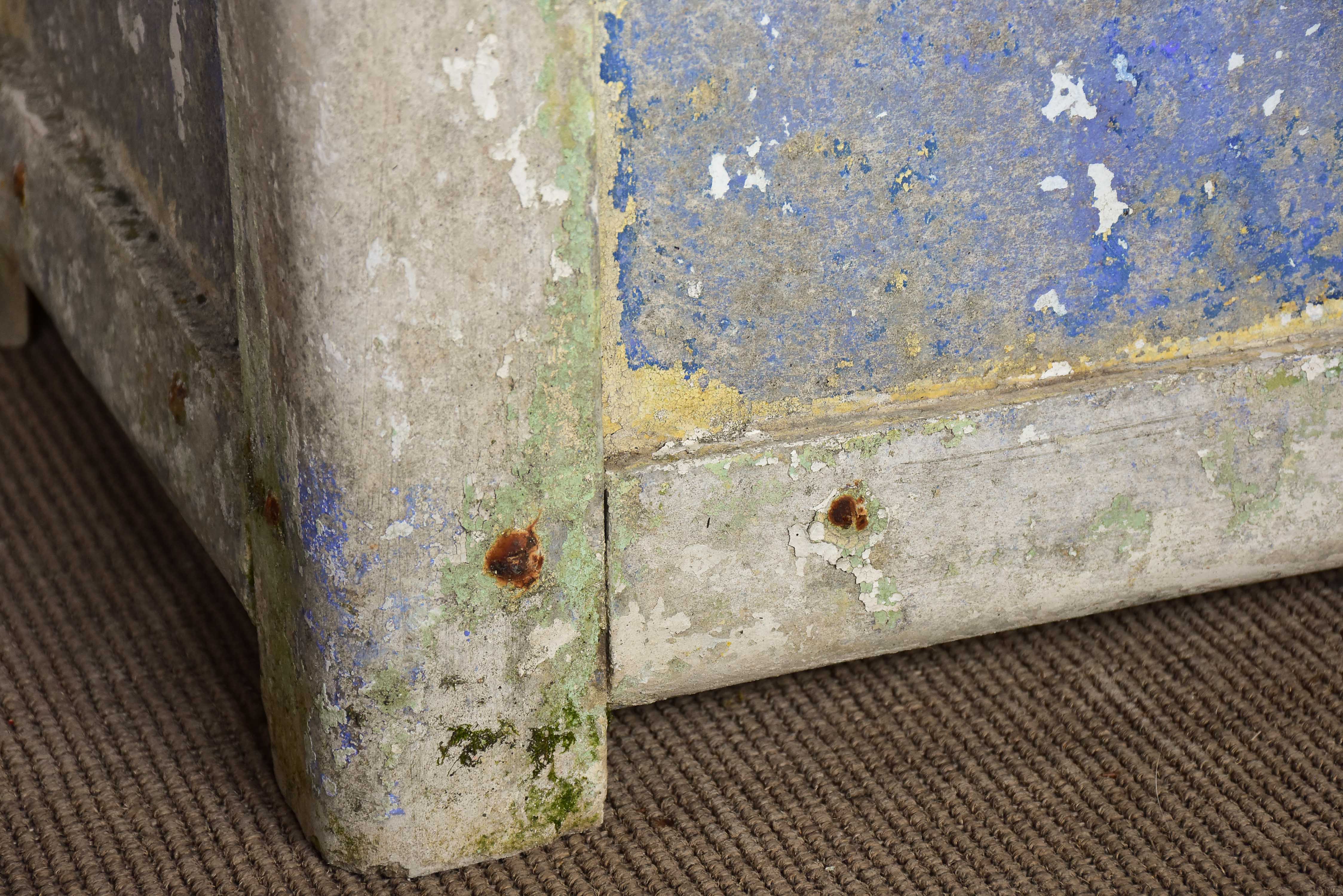 A pair of square vintage French garden planters