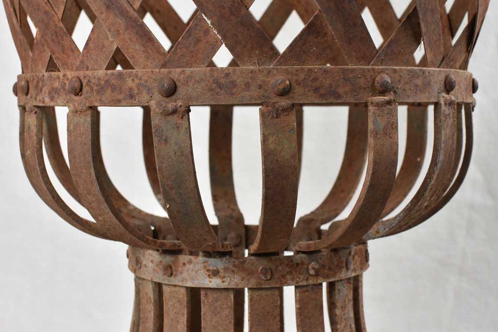 Rustic Wrought Iron Openwork Jardiniere