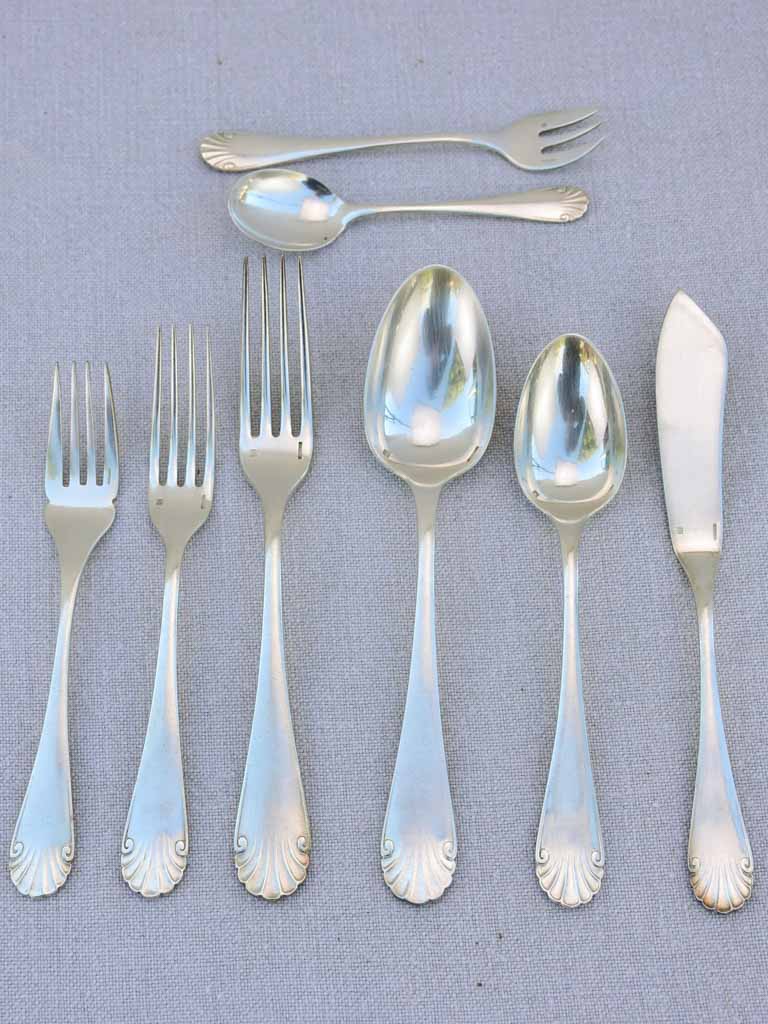 1920's Christofle silver plate cutlery set