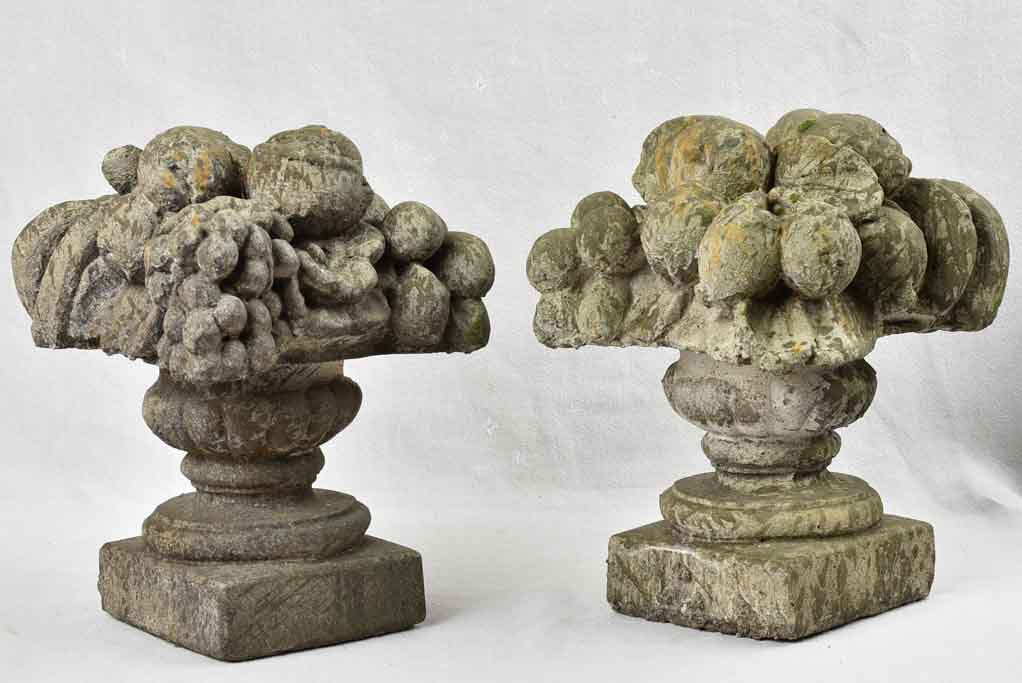 Sturdy antique fruit basket porch finial