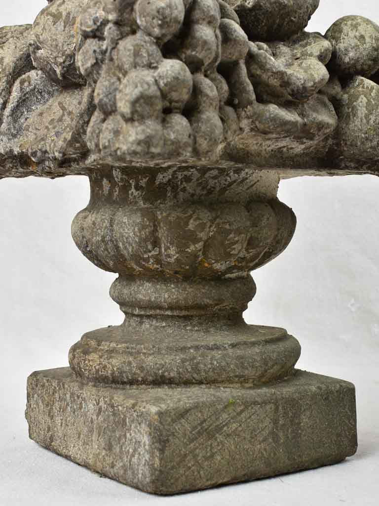 Weighty vintage fruit basket entry finial